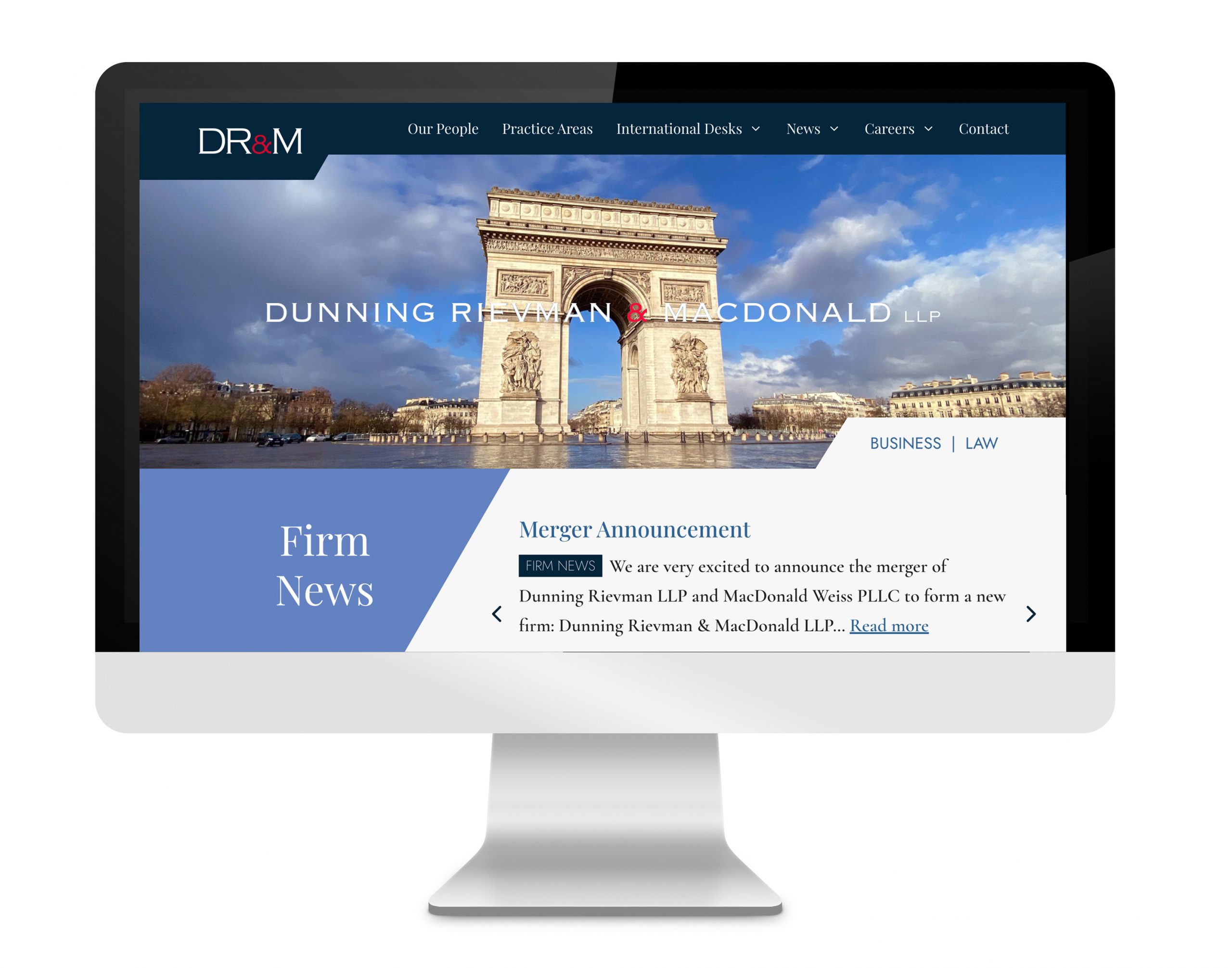 Dunning Rievman & MacDonald website designed by DLS Design