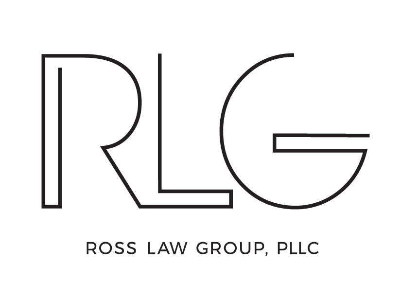 Ross Law Group logo designed by DLS Design