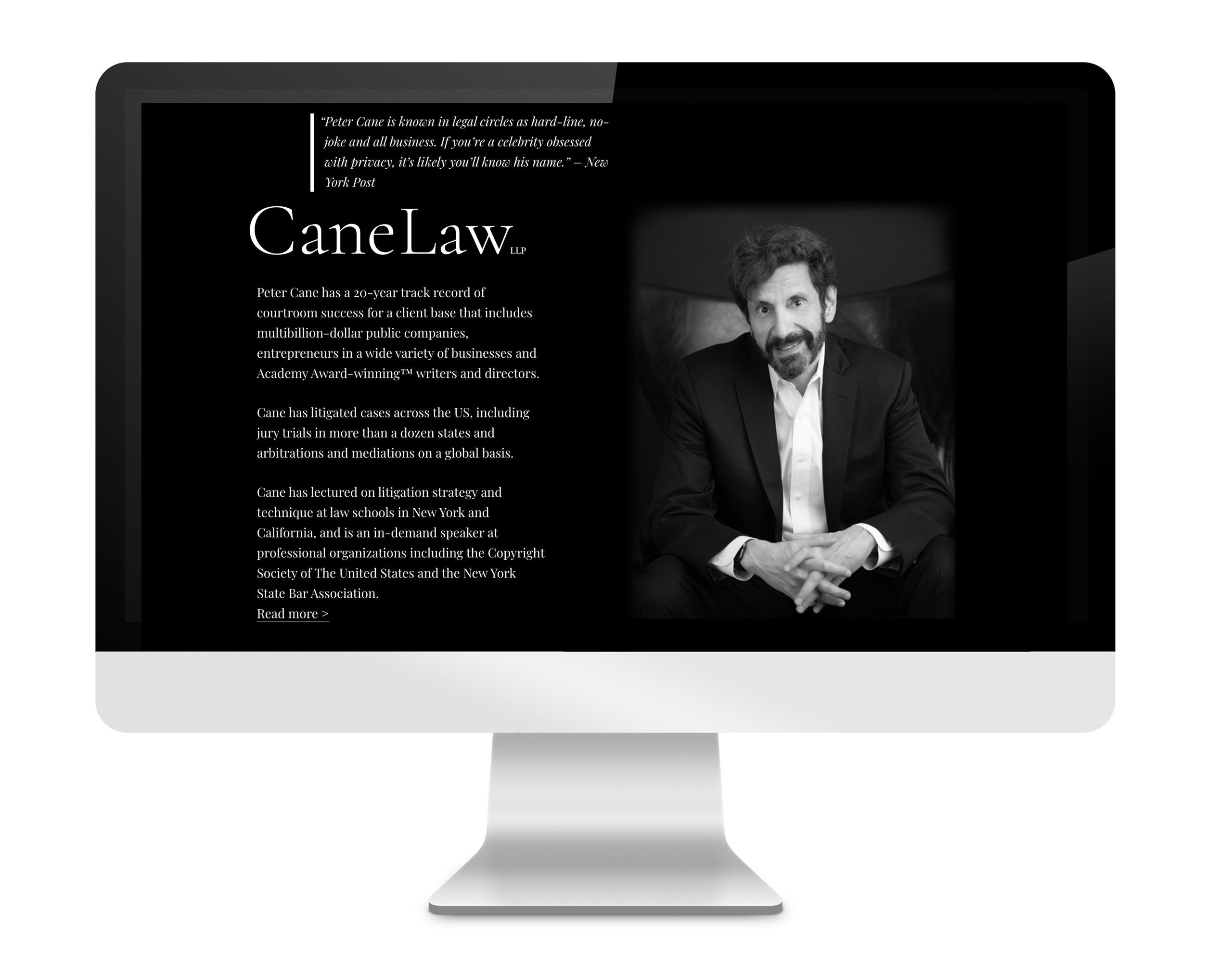 CaneLaw website designed by DLS Design