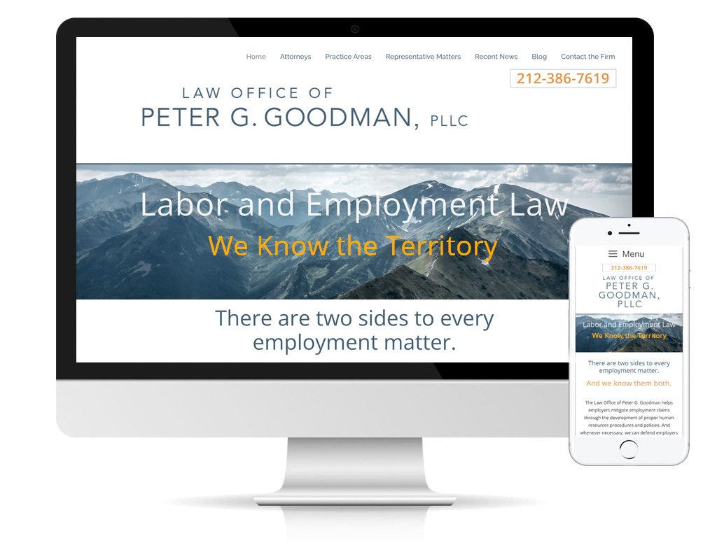 Peter G. Goodman website designed by DLS Design