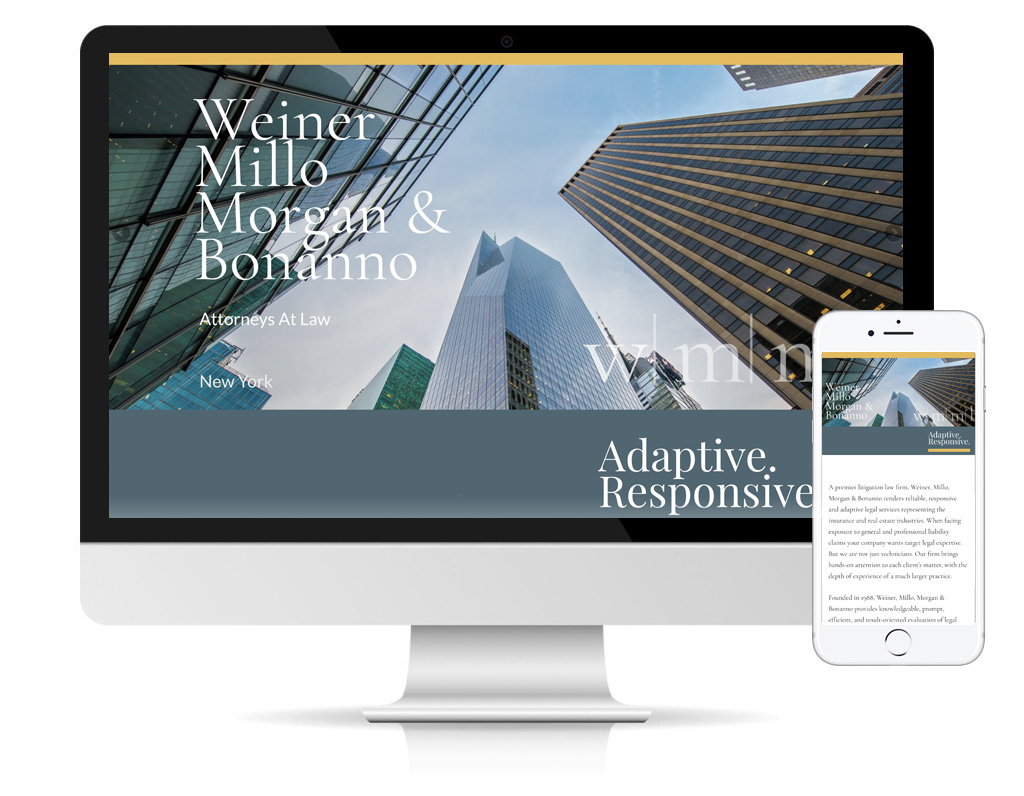 Weiner Millo Morgan & Bonanno website designed by DLS Design