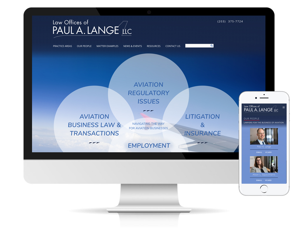 Paul Lange & Associates website designed by DLS Design