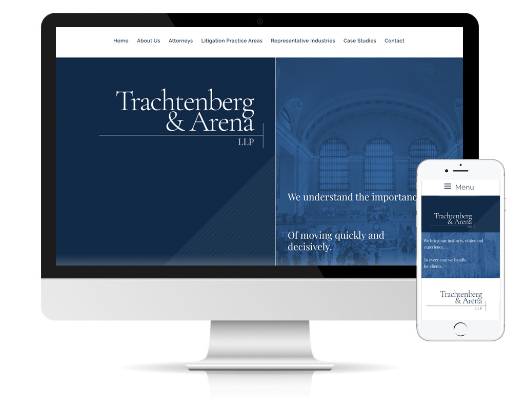 Trachtenberg & Arena website designed by DLS Design