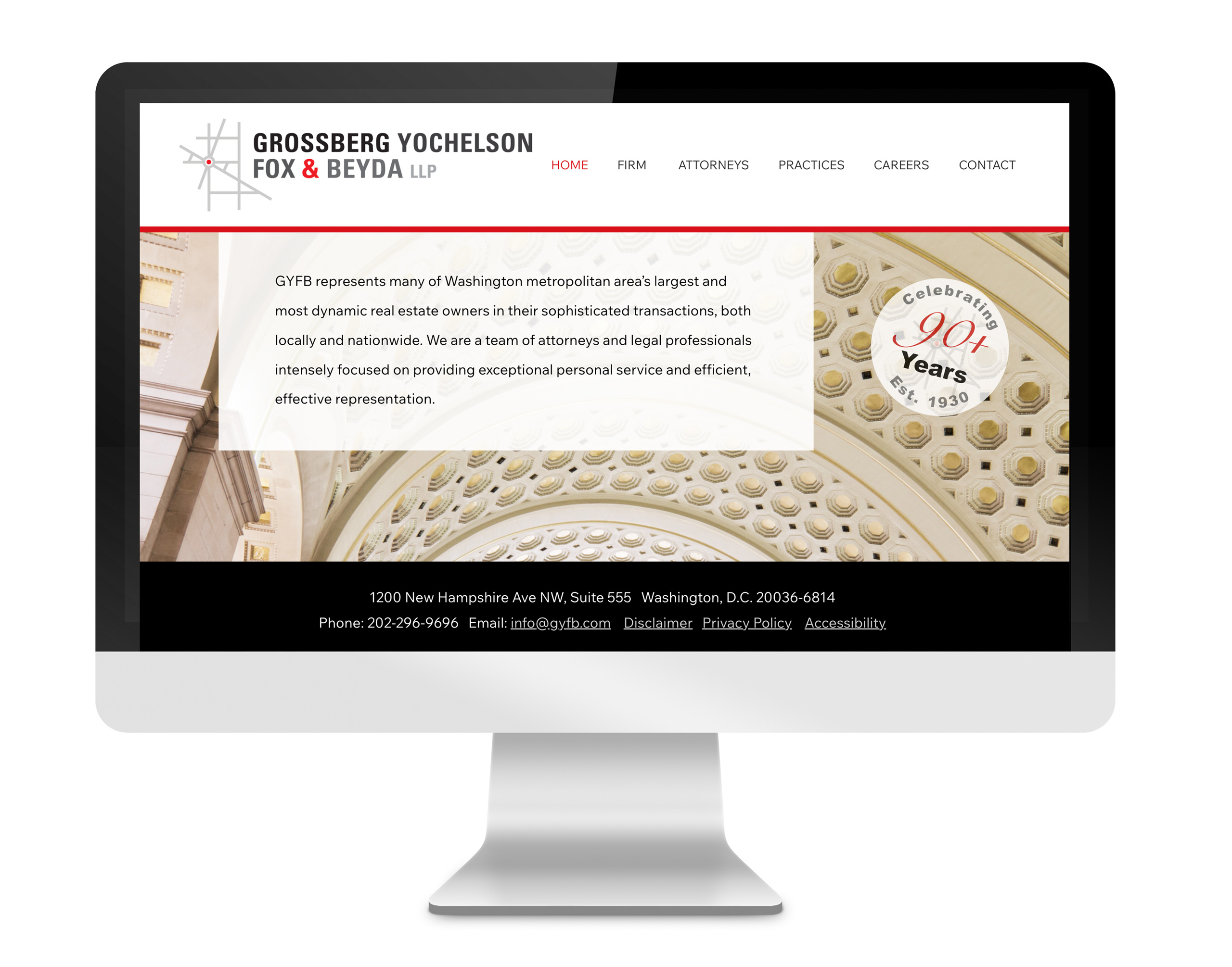 Grossberg Yochelson Fox & Beyda website, designed by DLS Design