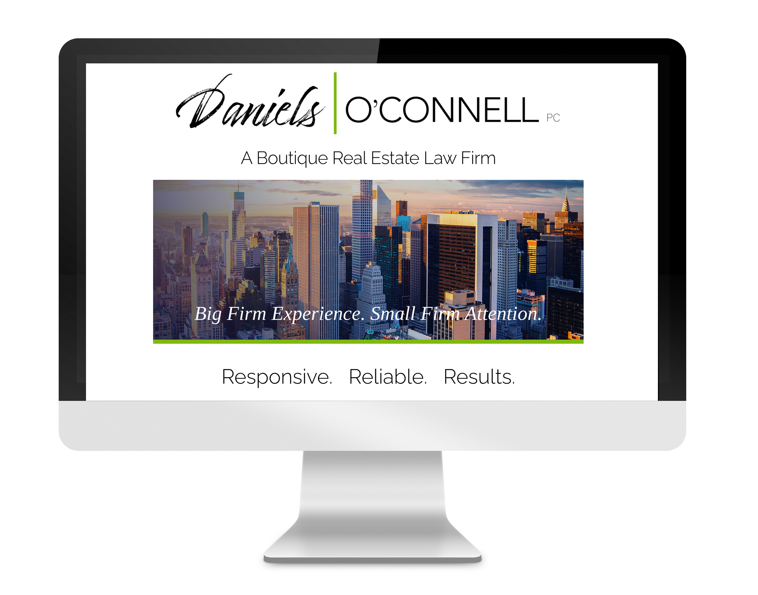 Daniels O'Connell website designed by DLS Design