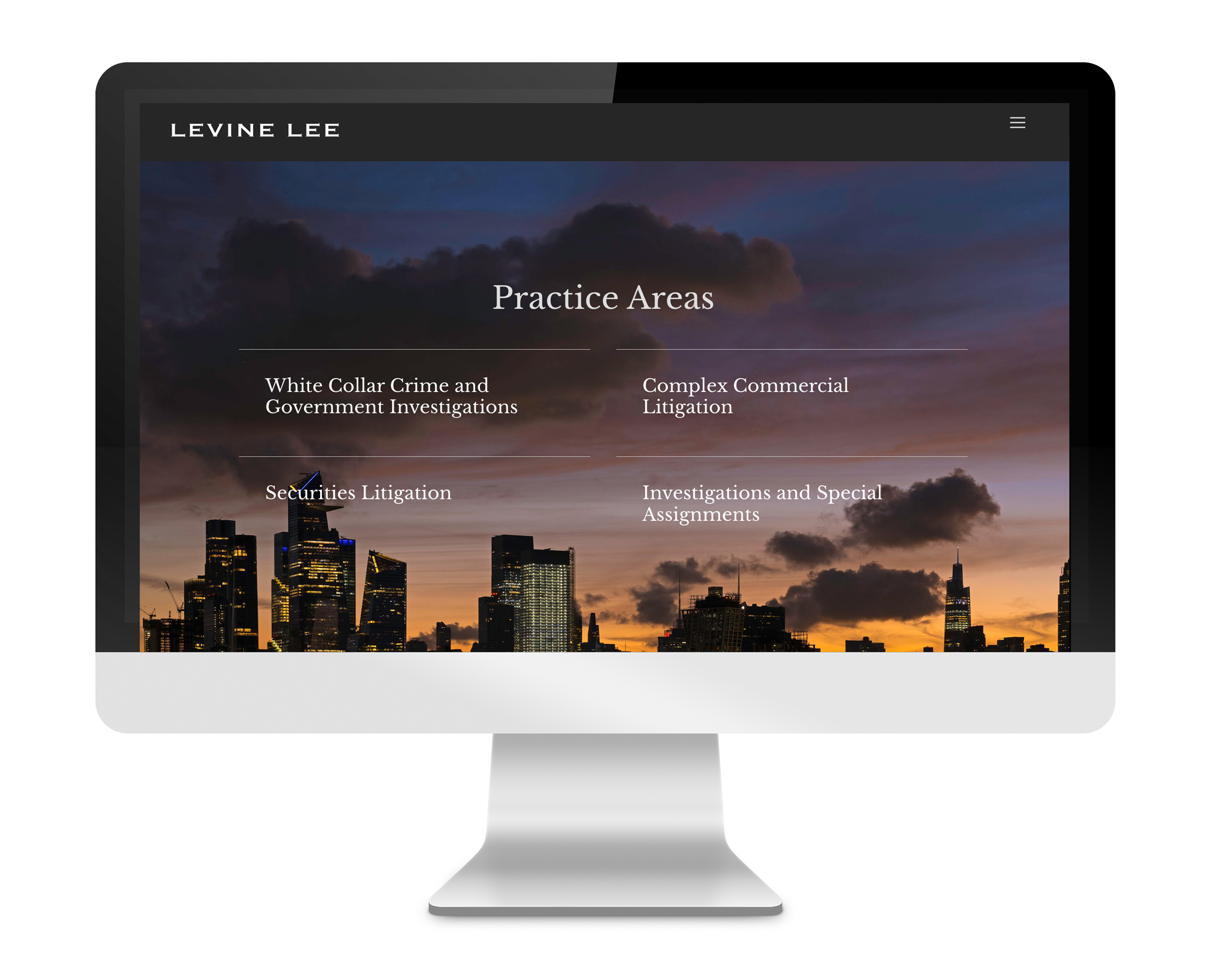 Levine Lee LLP website designed by DLS Design