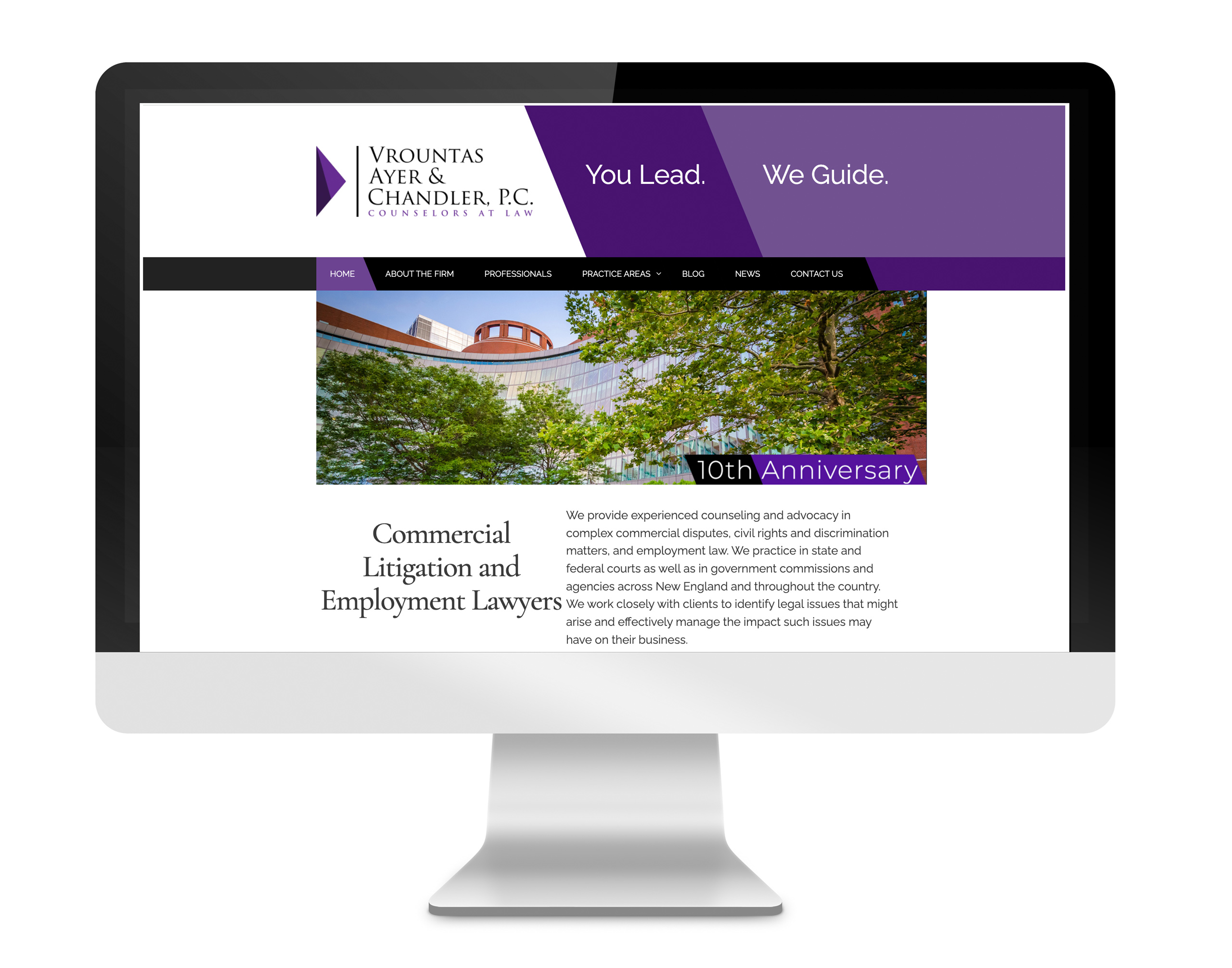 Vrountas Ayer & Chandler homepage designed by DLS Design