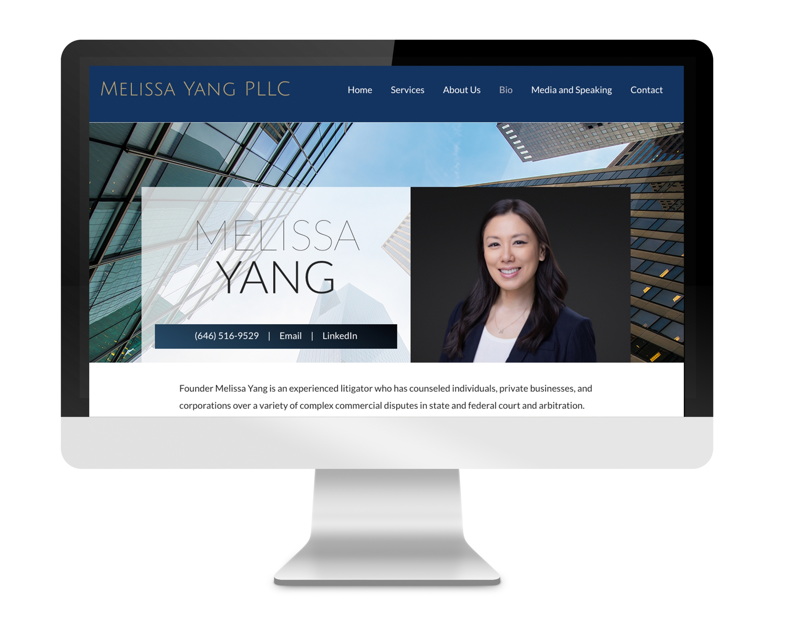 Melissa Yang PLLC website designed by DLS Design