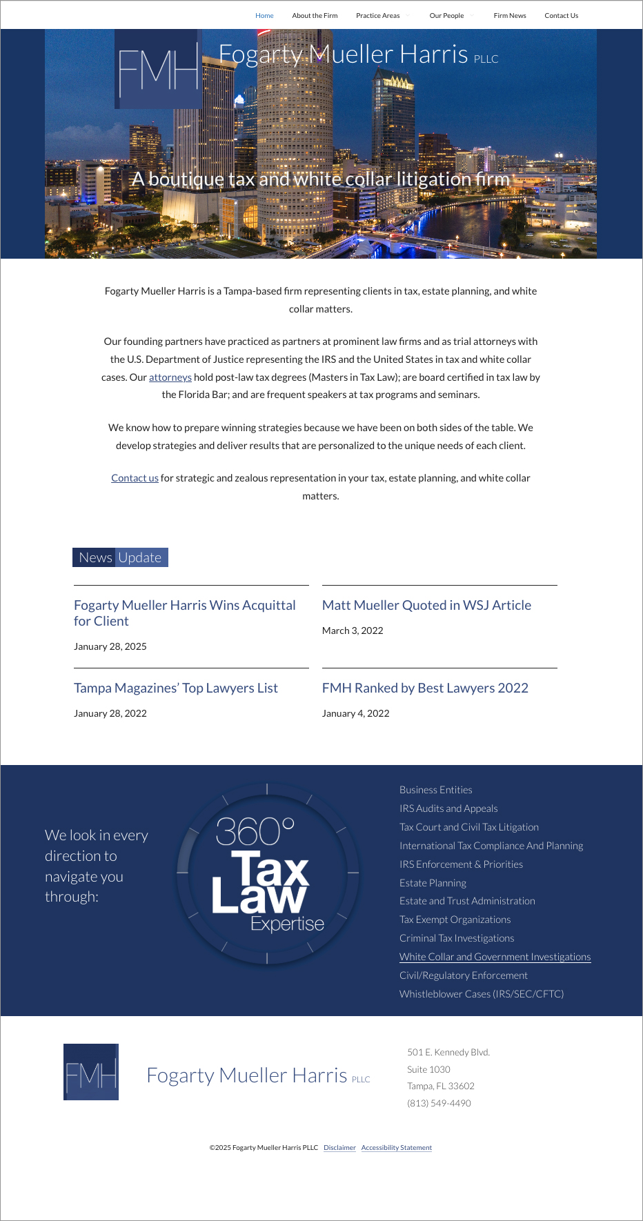 Fogarty Harris Mueller website designed by DLS Design